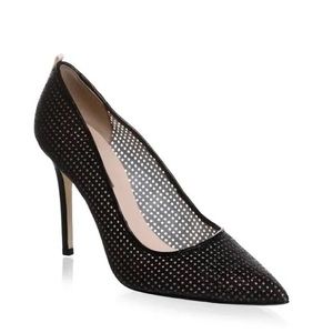 SJP by Sarah Jessica Parker Shimmery Fishnet Fawn Pumps Size 39.5 100mm